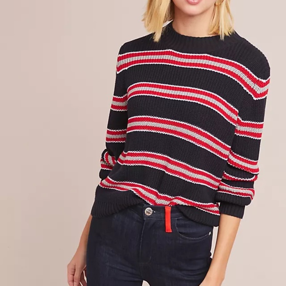 The Fifth Label Striped Navy and Red Women's Sweater, size S